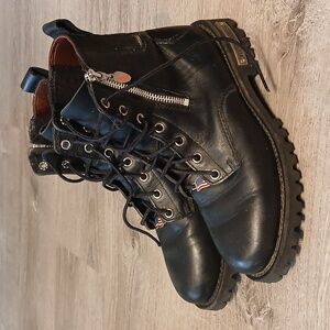 Vintage black red wing boots
